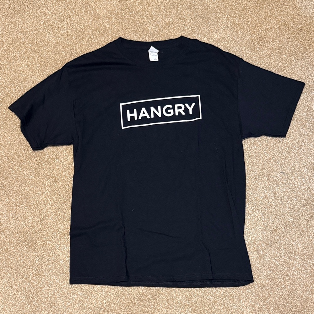 HANGRY Men’s Large Black Fruit of the Loom T-Shirt Hen House Eatery Minneapolis